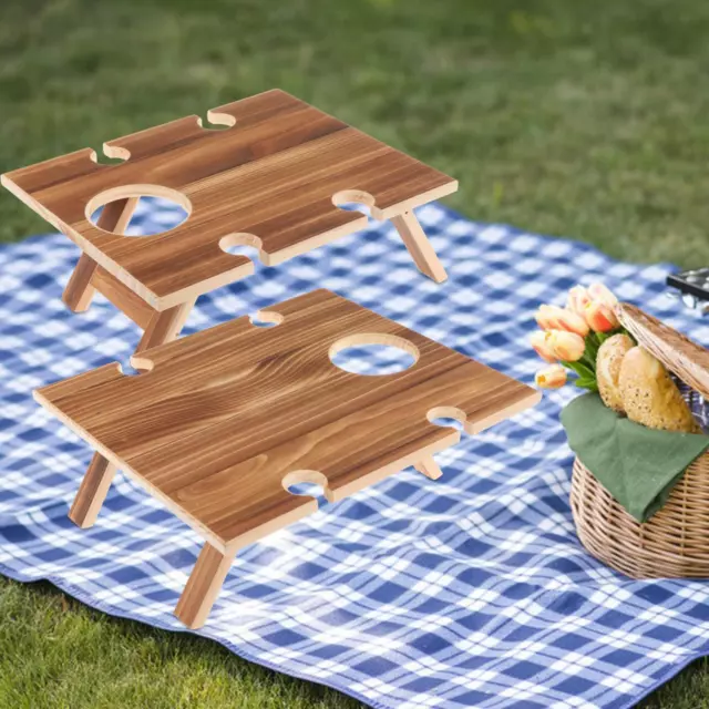 Tavolo da picnic pieghevole Tavolo da snack per cene all'aperto in giardino 2