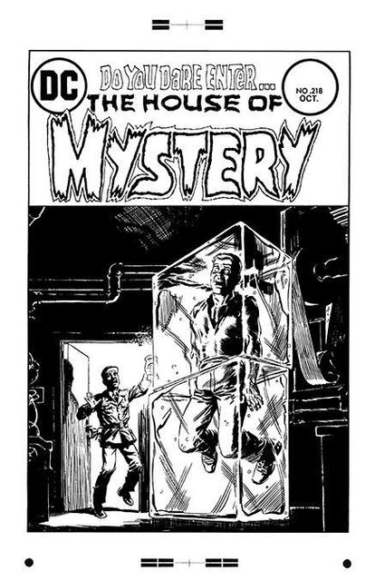 George Evans House Of Mystery #218 Rare Large Production Art Cover