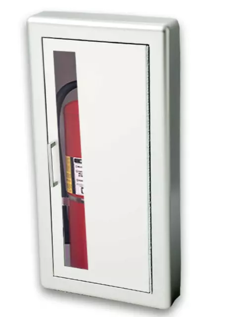 JL Academy Aluminum 1027V10 Semi-Recessed 10 lbs. Fire Extinguisher Cabinet