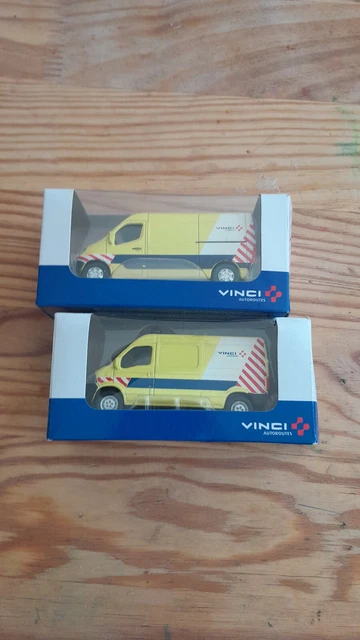 Norev Lot De 2 Renault Master Vinci Autoroutes Neuf En Boite 1/64 3 Inches