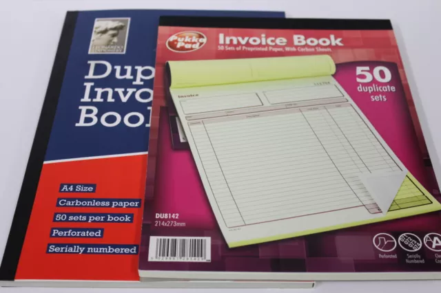 Pukka Pad Or Leonardo Duplicate Or Triplicate Invoice Books. Carbonless Or With.