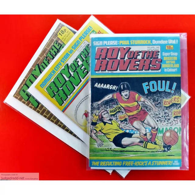 Roy of the Rovers April 1983 Football UK 3 Comic Books See Description (Lot 1022