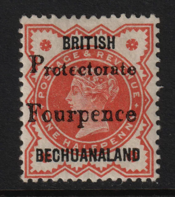 Bechuanaland 1889 QV 4d on ½d Sc 68 MH OG VF fresh CV $52.50