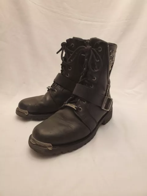 Harley Davidson Black Boot's with buckle and zipper