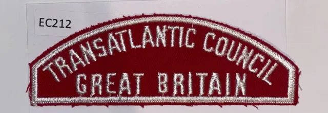 Boy Scout Transatlantic Council Great Britain Red and White Strip RWS