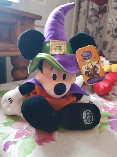 Minnie Mouse Witch Halloween Plush Soft Toy 2010 Disney Store With Label