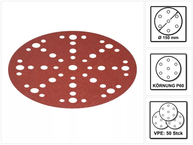 Festool STF D150/48 Rubin 2 RU2/50 Schleifscheiben, P60 150 mm 50 Stk ( 575187 )