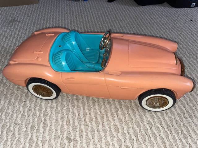 Bid Now: Vintage Barbie Austin Healey Convertible Sports Car Irwin 1962 Mattel, a few scratches