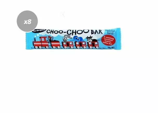 901834 8 x 20g PACKETS CHOO CHOO BAR THE ORIGINAL LICORICE TOFFEE BAR