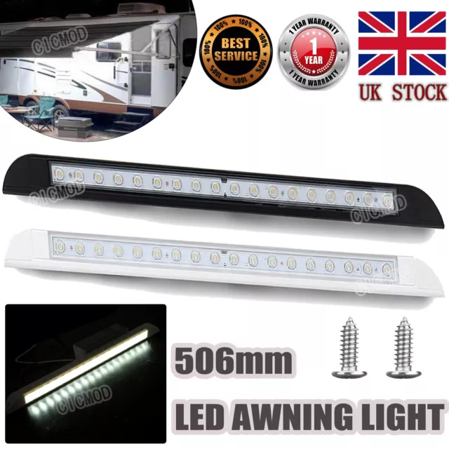 Touch Switch LED Awning Porch Light 12V 24V 506mm Exterior Light Caravan Boat RV