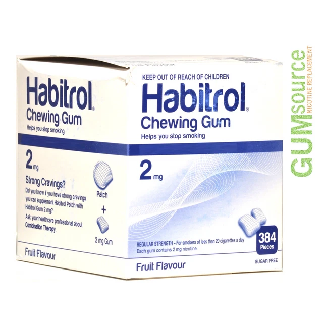 HABITROL 2MG BULK FRUIT 1 DENTED box 384 pieces Nicotine Quit Smoking