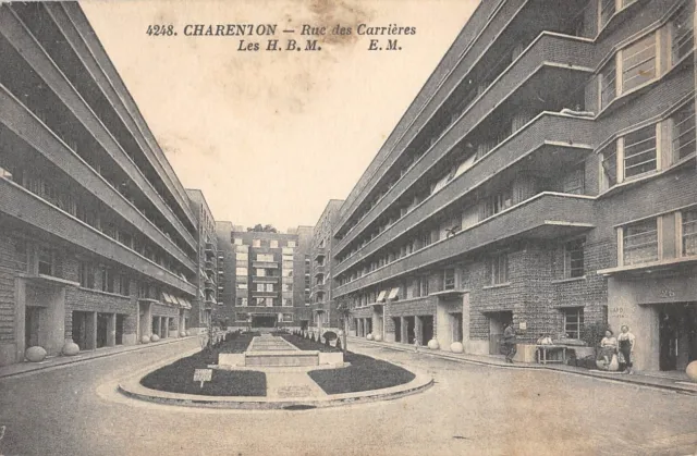 Cpa 94 Charenton / Rue Des Carrieres / Les H.b.m.