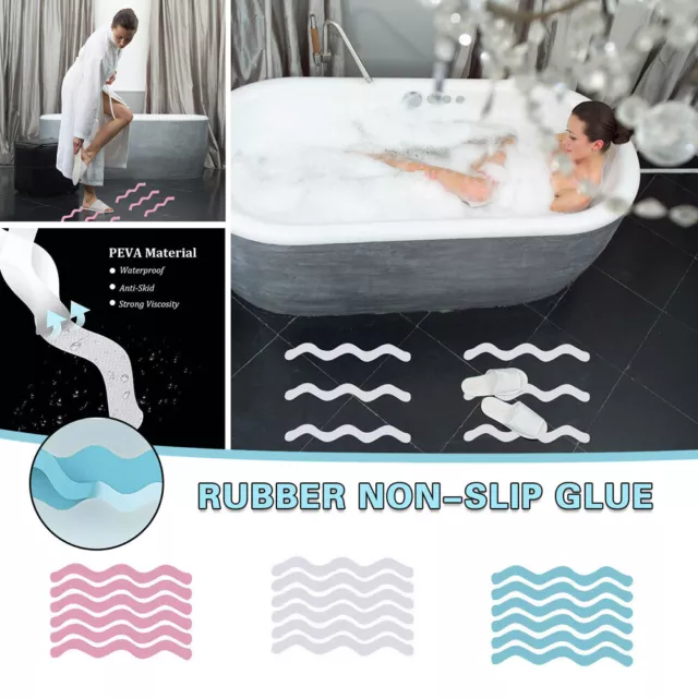 24Pcs Anti Slip Bath Tapes Grip Non Slip Shower Strips Pad Sticker Floor Safety