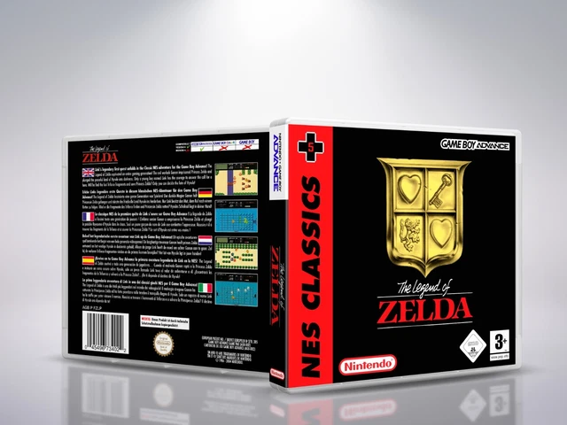 The Legend of Zelda NES Classics - Replacement GBA Cover and Case NOGAME - PAL