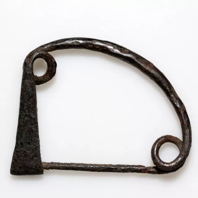 Ancient Archaic Iron age- Iron bow type fibula brooch circa 800-700 B.C