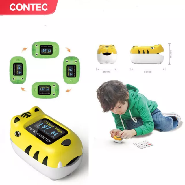 LED Screen Infant Fingertip Pulse Oximeter SPO2 Blood Oxygen Monitor for Kids,CE