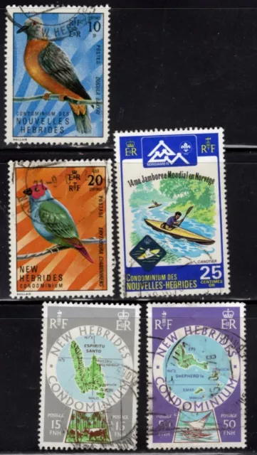 New Hebrides. 1970-77. 5 Used Stamps.