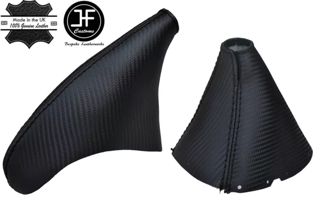 Black Stitch Carbon Fiber Look Gear Handbrake Gaiter For  Toyota Supra Mk4 93-04