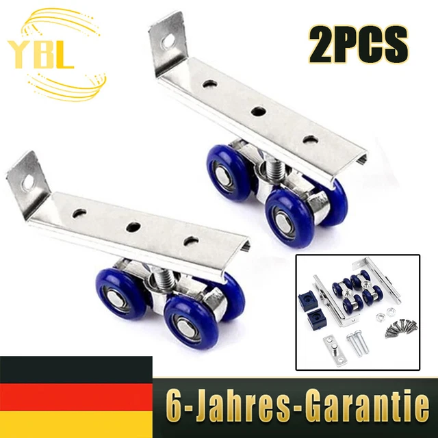 2 Stück Schiebetür Laufrollen - Silberne Rollen Für Holztüren