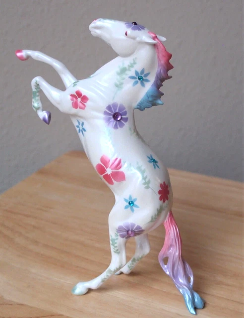 Peter Stone Model Horse MAGNOLIA OOAK FLORAL Decorator Rearing Pebbles Glossy
