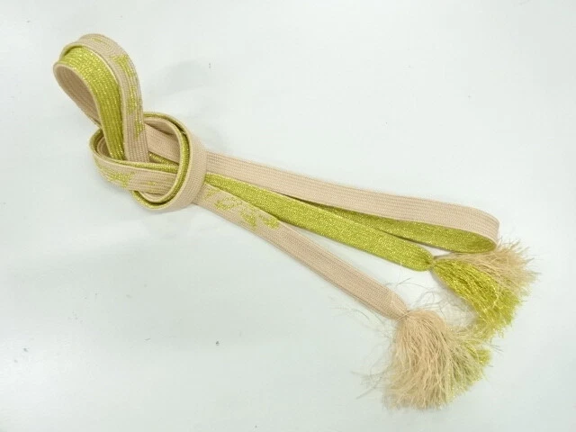 6140825: Japanese Kimono / Vintage Hand-Tied Obijime Cord