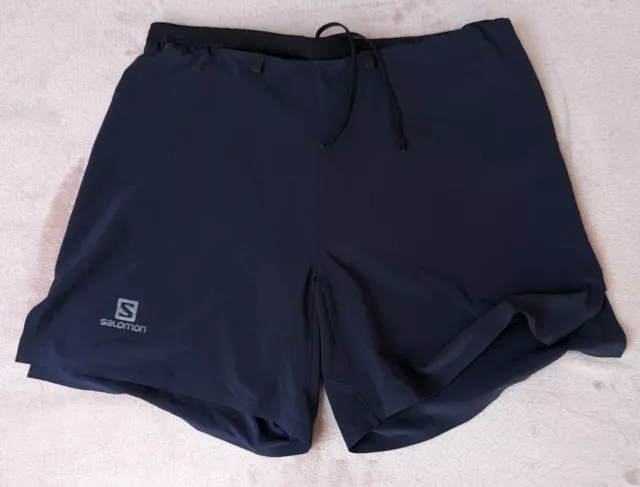 Size Small | Men's Salomon Running Gym Shorts / Navy | Used - V.Good Cond (SH17)