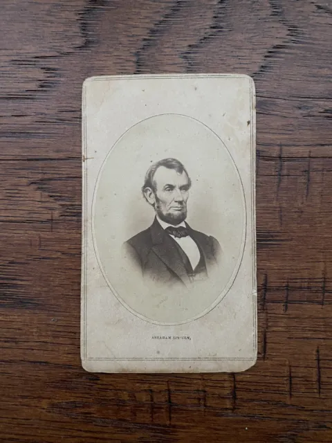 CDV President Abraham Lincoln Card  19th Century Authentic 1861-1865