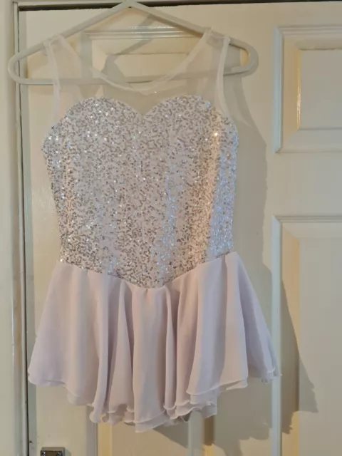 Very Pretty, Sparkly Ice Skating Dress Built In Knickers Size 8 Small Adult/teen