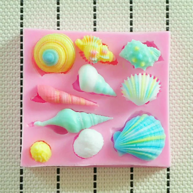 Sea Shells Conch Silicone Mould Chocolate Fondant Jelly Sugar Paste Ice Cube