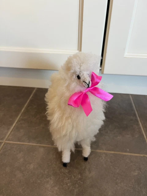 Alpaca Llama Real Wool Figure 9" Doll