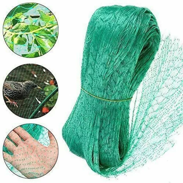 2Mx5M Garden Netting Green Anti Bird Pond Fruit Veg Plant Net Protection Mesh UK