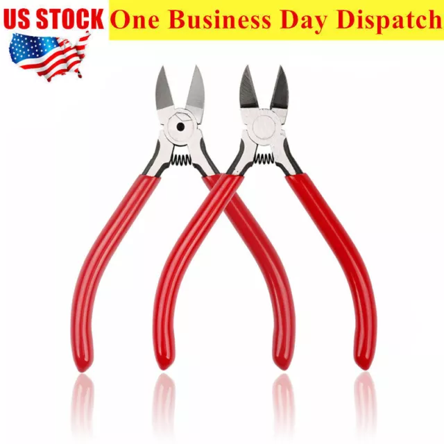 2x 6" Wire Cutter Diagonal Cutting Pliers Nippers Repair Tool Side Cutters Red