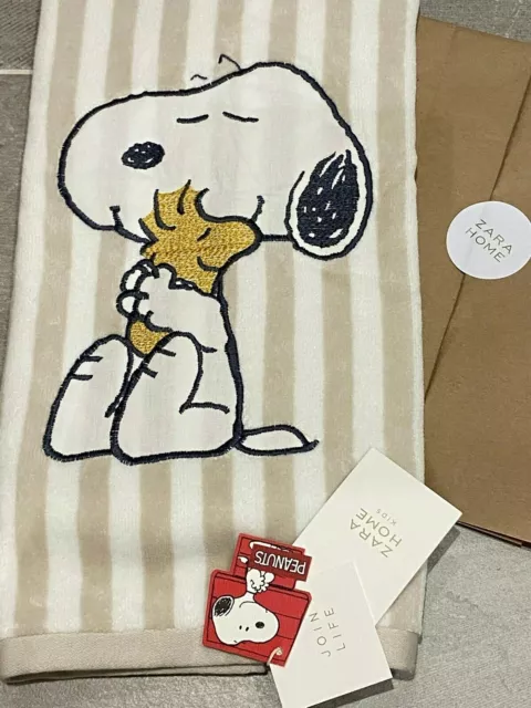 RARE HIGH QUALITY New Tags ZARA Home Velvet Cotton Soft Snoopy