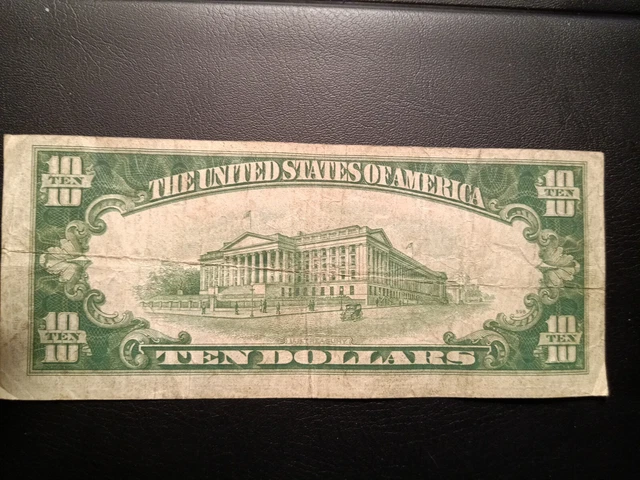 1934 A $10 Ten Dollar Silver Certificate Blue Seal Note A64932842 A. 4