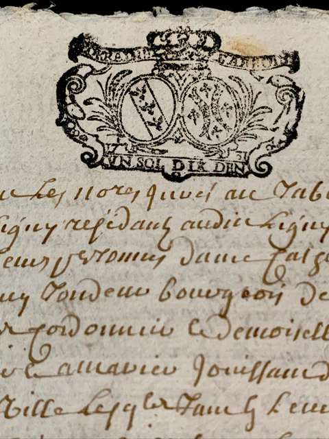 1734  ANTIQUE  DOCUMENT   4 pages