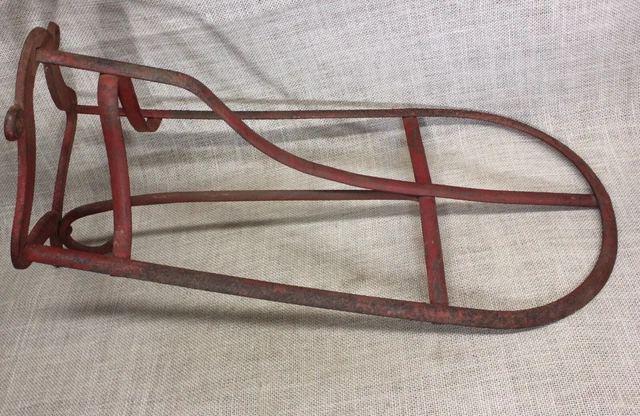 old Saddle rack harness hook bracket vintage England made rustic red barn find