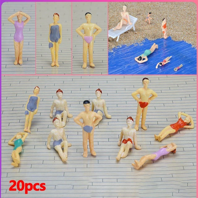 Figurines Peintes PVC Pour Modélisme Ferroviaire - Personnages Fermiers, Bergers - Décoration Paysage Miniature