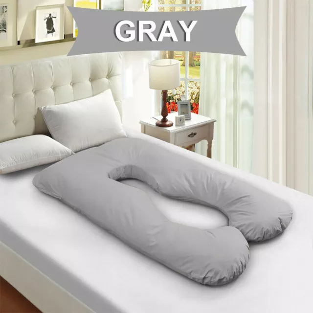 Maternity Pillow Pregnancy Nursing Sleeping Body Support Feeding Boyfriend Grey 2