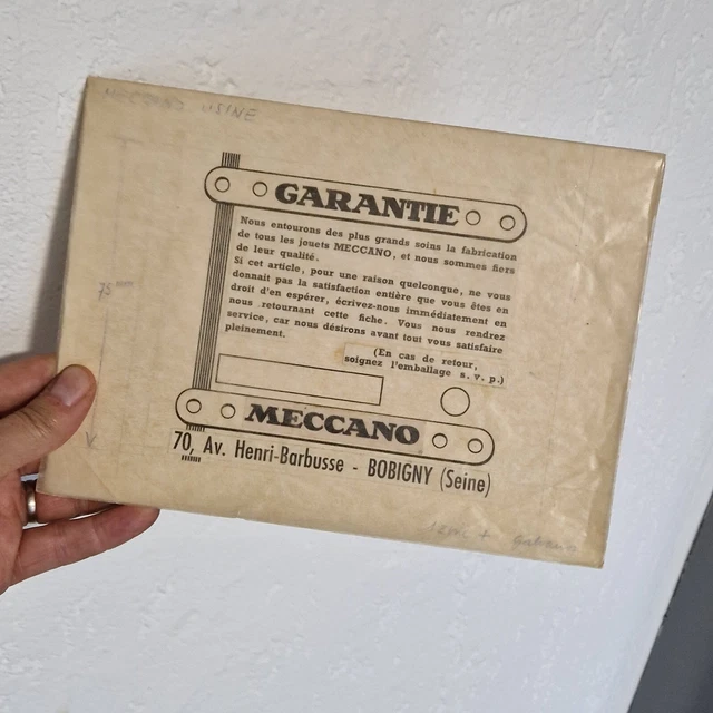 Carton Publicitaire Original MECCANO Kemex - Création Unique Années 40-50