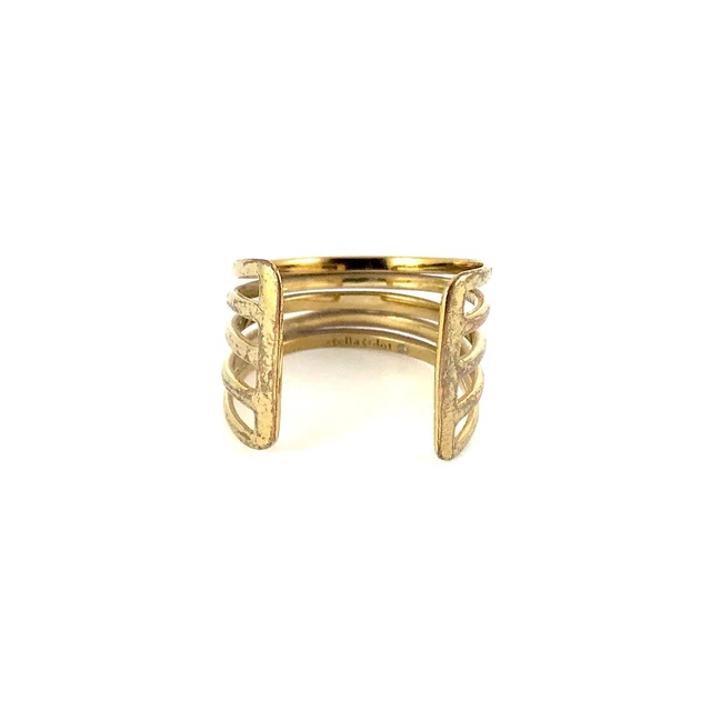 Stella & Dot Gold Tone Stack Ring Size 9