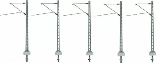 Sommerfeldt 185 H0 Gitter- Streckenmast mit Ausleger, lackiert (VE=5) - OVP NEU