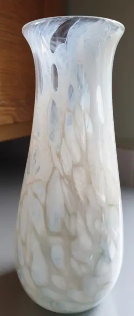 Studio Art Glass Mottled Pattern Vase 7 Inches