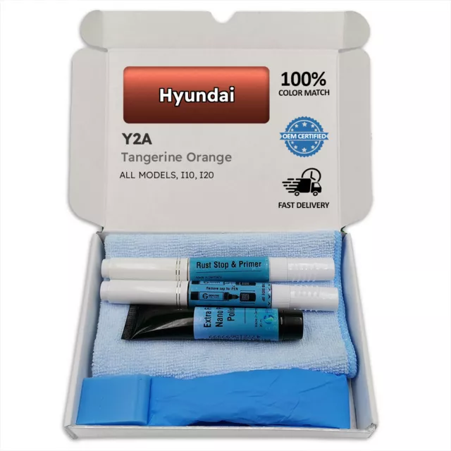 Y2A Tangerine Orange Touch Up Paint for Hyundai I10 I20 Pen Stick Scratch Chip