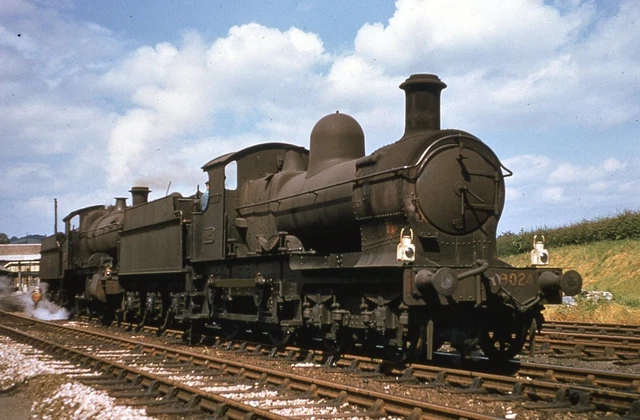 COLOUR RAIL SLIDE, BRW1330, GWR 9000 class, 9023, Swindon, Apr 54 £1.15