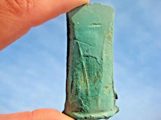 Genuine ancient bronze age battle hand axe celt tool artifact patina 3