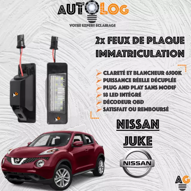 ✳️ 2x Feux de plaque d'immatriculation LED NISSAN JUKE ✳️