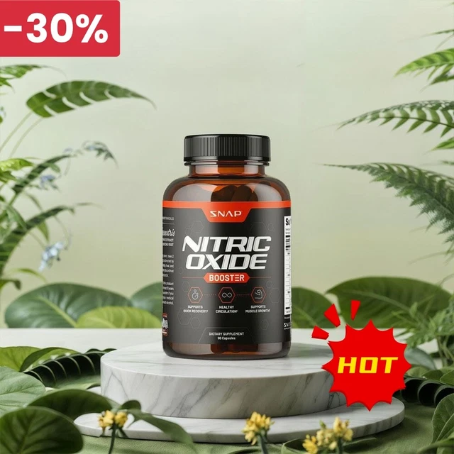 SNAP Nitric Oxide Booster 1500mg L-Arginine L-Citrulline Clean Label Certified e