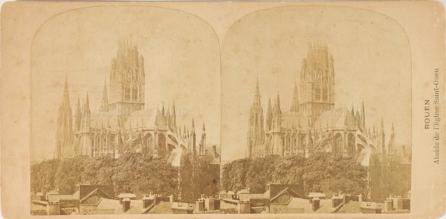 Frankreich Rouen Kirche Von, Foto Stereo Vintage Albumin PL62L8
