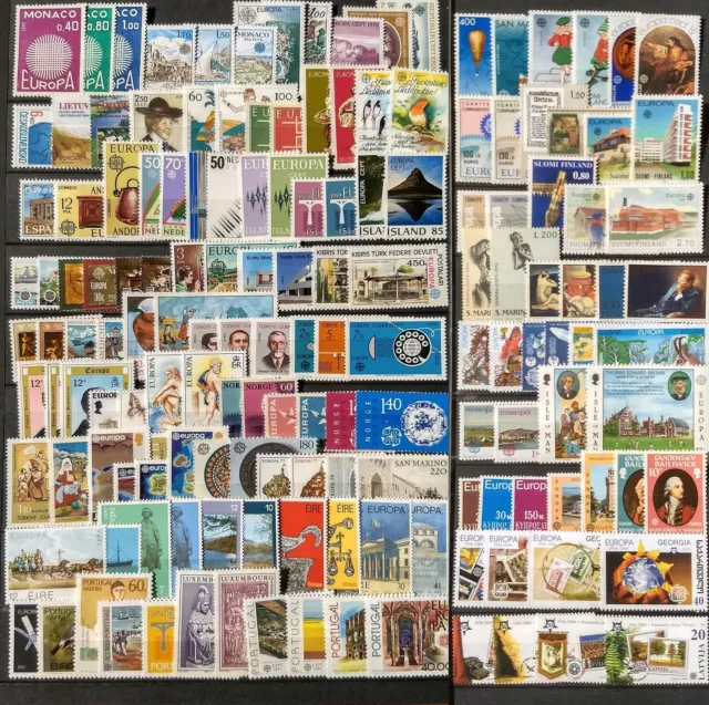 EUROPA Stamp Assortment MNH - 1000 Different Stamps per Lot in Full Sets