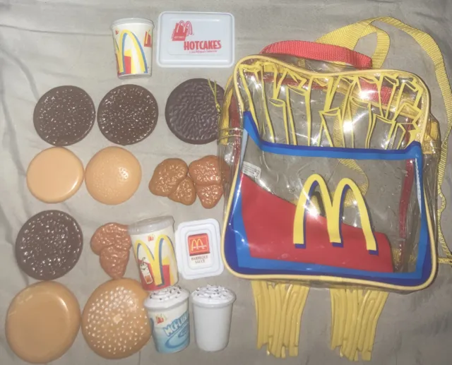 CDI McDonald’s Back Pack Play Food Set 20 Pieces with McFlurrys Sauce Fries Soda